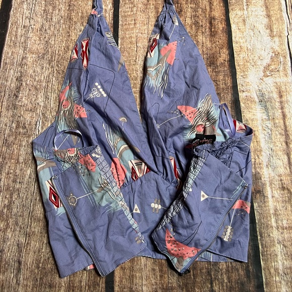 Trashy Diva Dottie Atomic Lilac halter top sz 14 - Picture 4 of 5